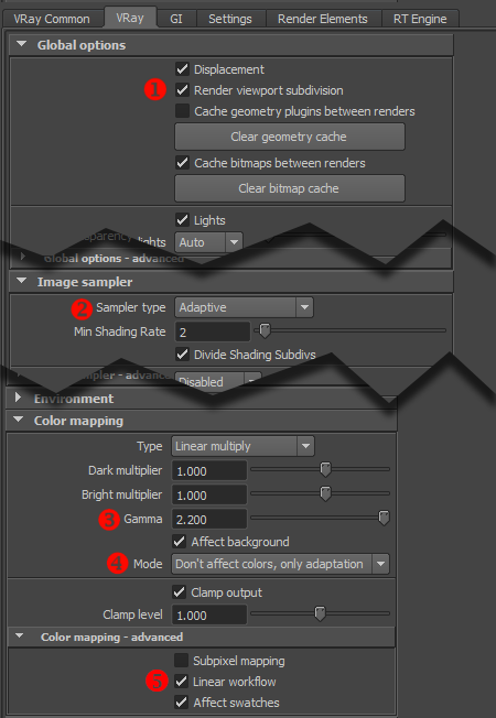 best vray settings for turntable render